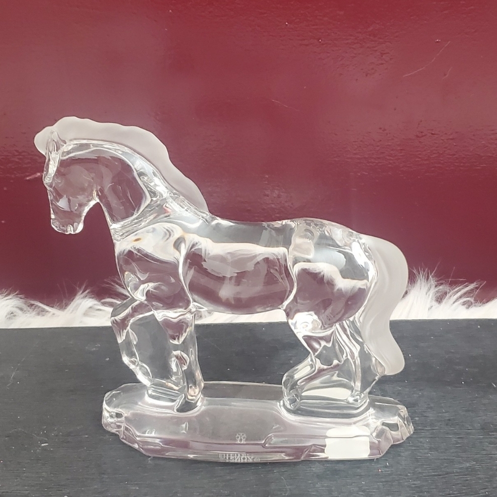 Lenox Clear Glass Horse Figurine